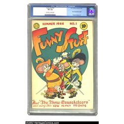 Funny Stuff #1 (DC, 1944) CGC VF 8.5 Off-white to white pages. Finding a first-issue funny book f...