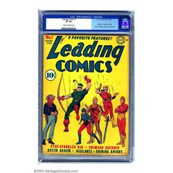 Leading Comics #1 (DC, 1941) CGC VF 8.0 Cream to off-white pages. One of DC's early Golden Age ti...