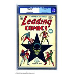 Leading Comics #2 Rockford pedigree (DC, 1942) CGC VF/NM 9.0 Off-white pages. Here is a rare oppo...