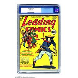 Leading Comics #5 (DC, 1942) CGC VF/NM 9.0 Cream to off-white pages. The Vigilante moves to the f...