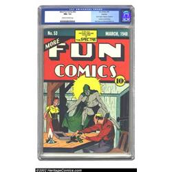 More Fun Comics #53 Rockford pedigree (DC, 1940) CGC NM+ 9.6 Cream to off-white pages. Truly an a...