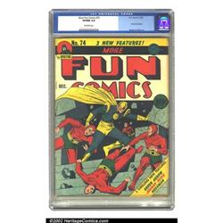 More Fun Comics #74 (DC, 1941) CGC VF/NM 9.0 Off-white pages. Dr. Fate gets down to business, plo...