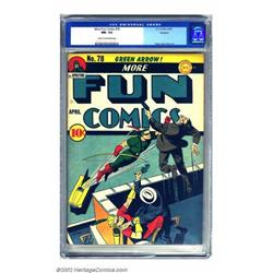 More Fun Comics #78 Rockford pedigree (DC, 1942) CGC NM- 9.2 Cream to off-white pages. How many t...