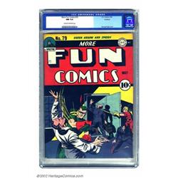 More Fun Comics #79 Rockford pedigree (DC, 1942) CGC NM 9.4 Cream to off-white pages. George Papp...