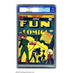 More Fun Comics #80 Rockford pedigree (DC, 1942) CGC VF 8.0 Cream to off-white pages. Here's a ni...