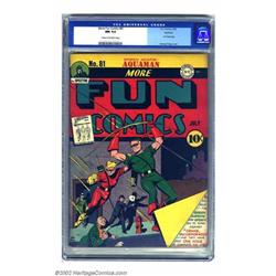 More Fun Comics #81 Rockford pedigree (DC, 1942) CGC NM 9.4 Cream to off-white pages. Wow, here i...