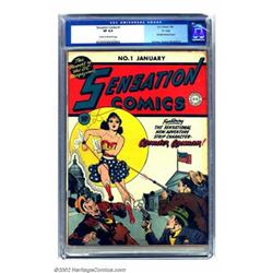 Sensation Comics #1 "D" pedigree (DC, 1942) CGC VF 8.0 Cream to off-white pages. One month after...