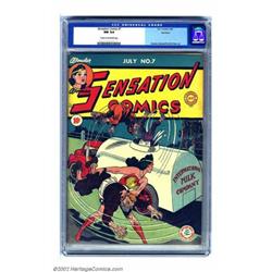 Sensation Comics #7 Rockford pedigree (DC, 1942) CGC NM 9.4 Cream to off-white pages. This copy o...