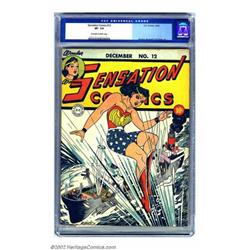 Sensation Comics #12 (DC, 1942) CGC VF- 7.5 Off-white to white pages. Wonder Woman's first headli...