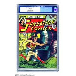 Sensation Comics #19 Rockford pedigree (DC, 1943) CGC NM- 9.2 Cream to off-white pages. Wonder Wo...