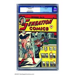 Sensation Comics #24 Rockford pedigree (DC, 1943) CGC VF+ 8.5 Cream to off-white pages. This copy...