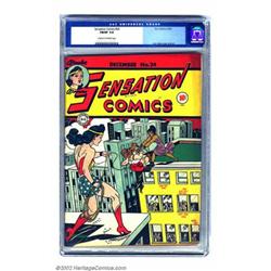 Sensation Comics #24 (DC, 1943) CGC FN/VF 7.0 Cream to off-white pages. H. G. Peter has Etta Cand...