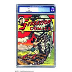 Sensation Comics #26 (DC, 1944) CGC VF 8.0 White pages. Lots of colors on this H. G. Peter cover,...