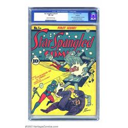 Star Spangled Comics #1 Rockford pedigree (DC, 1941) CGC VF+ 8.5 Cream to off-white pages. One of...