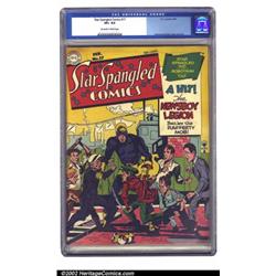 Star Spangled Comics #17 (DC, 1943) CGC VF+ 8.5 Off-white to white pages. Robotman, Star Spangled...