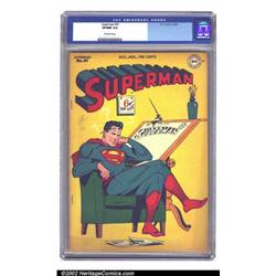 Superman #41 (DC, 1946) CGC VF/NM 9.0 Off-white pages. Humorous cover is by the title's most prol...