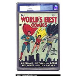World's Best Comics #1 (DC, 1941) CGC FN/VF 7.0 Off-white pages. Always a favorite with collector...