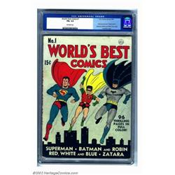 World's Best Comics #1 (DC, 1941) CGC FN+ 6.5 Off-white pages. This one issue title which becomes...