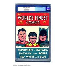 World's Finest Comics #2 (DC, 1941) CGC FN/VF 7.0 Cream to off-white pages. Even though this is i...