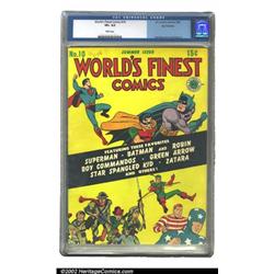 World's Finest Comics #10 San Francisco pedigree (DC, 1943) CGC VF+ 8.5 White pages. The San Fran...