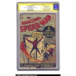 The Amazing Spider-Man #1 Stan Lee File Copy (Marvel, 1963) CGC VG- 3.5 Cream to off-white pages....