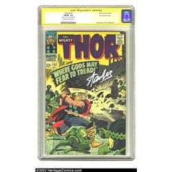 Thor #132 Stan Lee File Copy (Marvel, 1966) CGC FN/VF 7.0 Off-white to white pages. Signature Ser...