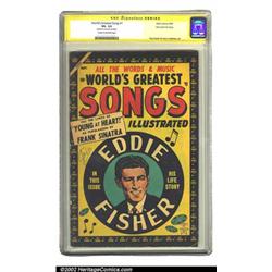 World's Greatest Songs #1 Stan Lee File Copy (Atlas, 1954) CGC VG- 3.5 Cream to off-white pages....