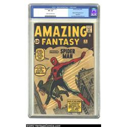 Amazing Fantasy #15 (Marvel, 1962) CGC VF- 7.5 Cream to off-white pages. It's ranked #1 in value...