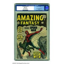 Amazing Fantasy #15 (Marvel, 1962) CGC VG- 3.5 Cream to off-white pages. This is the top-ranked S...