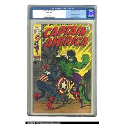 Captain America #110 (Marvel, 1969) CGC NM+ 9.6 White pages. Here you have a fantastic Steranko c...