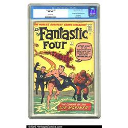 Fantastic Four #4 (Marvel, 1962) CGC NM 9.4 Off-white pages. This key issue features the first Si...