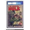 Image 1 : The Incredible Hulk #5 (Marvel, 1963) CGC VF- 7.5 Off-white pages. "King" Kirby's artwork explode...