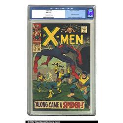 X-Men #35 (Marvel, 1967) CGC NM- 9.2 Off-white to white pages. Spider-Man leaps into action on th...