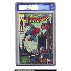 The Amazing Spider-Man #95 (Marvel, 1971). CGC NM- 9.2 White pages. Spidey travels to London in a...