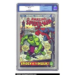 The Amazing Spider-Man #119 (Marvel, 1973) CGC NM 9.4 White pages. Spidey versus the Hulk in this...