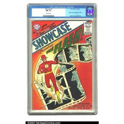 Showcase #4 (DC, 1956) CGC NM- 9.2 Off-white pages. Julius Schwartz ushered in the Silver Age wit...