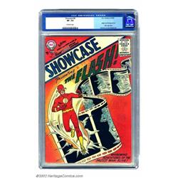 Showcase #4 (DC, 1956) CGC VF- 7.5 Off-white pages. Generally regarded as inaugurating the Silver...