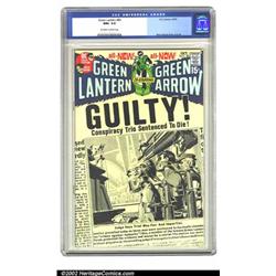 Green Lantern #80 (DC, 1970) CGC NM+ 9.6 Off-white to white pages. A cover in the form of a newsp...