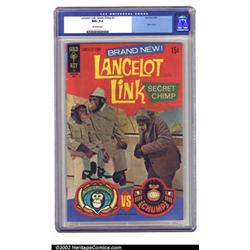 Lancelot Link Secret Chimp #1 (Gold Key, 1971) CGC NM+ 9.6 Off-white pages. The chimps are all fe...