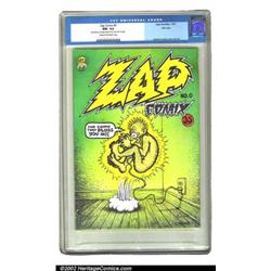 Zap Comix #0, File copy (Apex Novelties, 1967) CGC NM- 9.2 Cream to off-white pages. Along with Z...