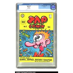 Zap Comix #2, File copy (Apex Novelties, 1968) CGC NM- 9.2 Off-white pages. This is the first iss...