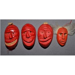 FOUR IROQUOIS MASKS