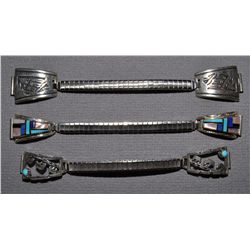THREE SETS OF NAVAJO WATCH TIPS