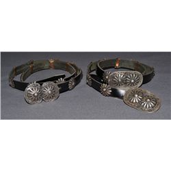 TWO NAVAJO SILVER HAT BANDS