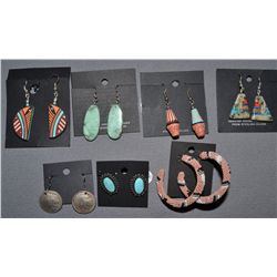 7 PAIR OF PUEBLO EARRINGS