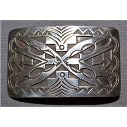 NAVAJO SILVER BELT BUCKLE