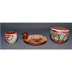 THREE PIECES OF JEMEZ POTTERY