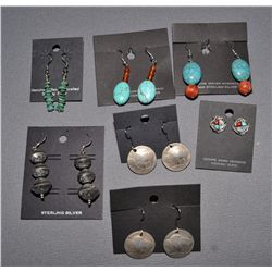 SEVEN PAIR OF EARRINGS