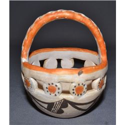 ACOMA POTTERY BASKET