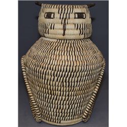 LARGE PAPAGO BASKETRY  OWL